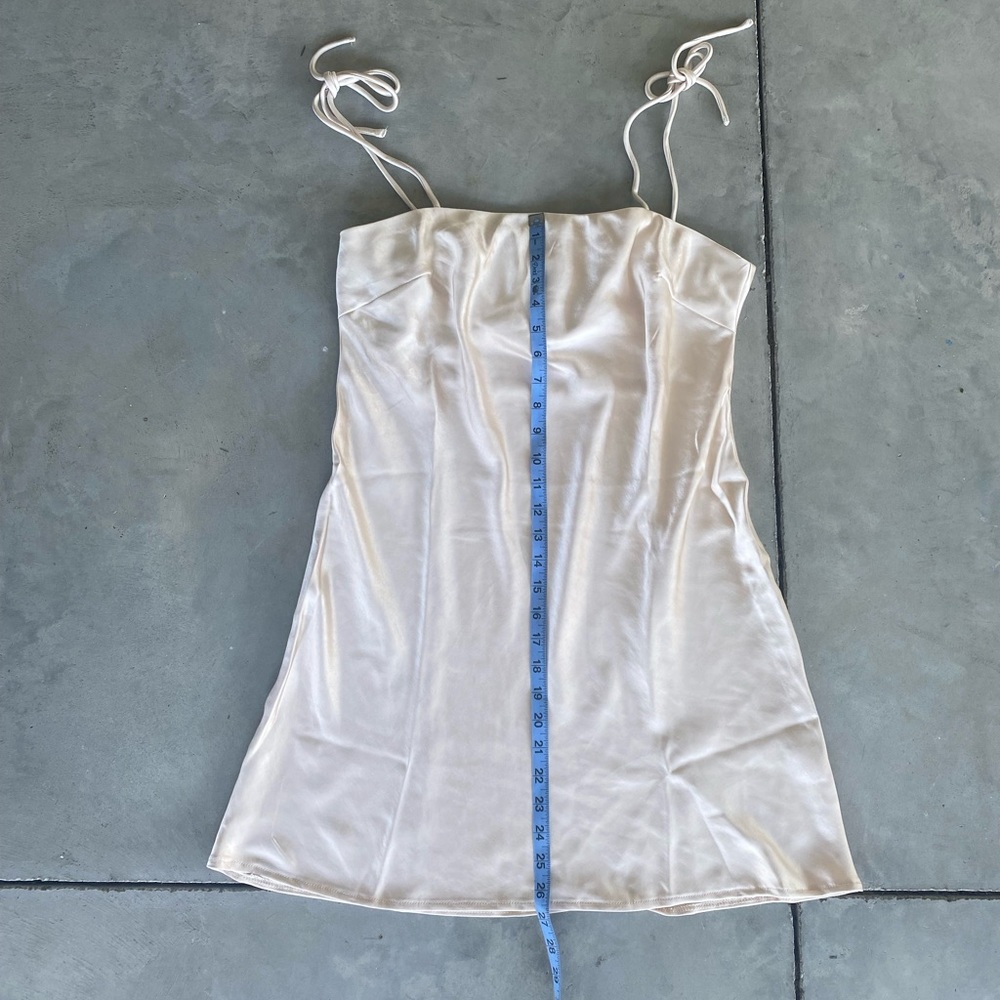 ❗️SOLD❗️Princess Polly Champagne Silky Slip Mini Dress - Picture 11 of 15